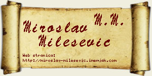 Miroslav Milešević vizit kartica